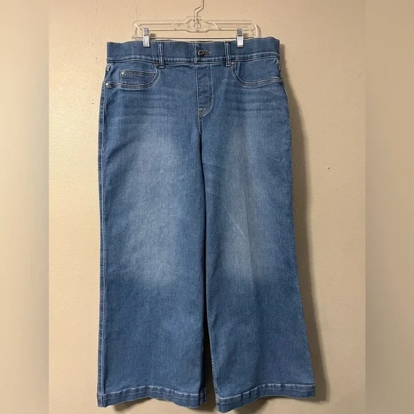 SPANXshape EveryWear Cropped Wide Leg Jeans XXL Tall - Picture 3 of 9